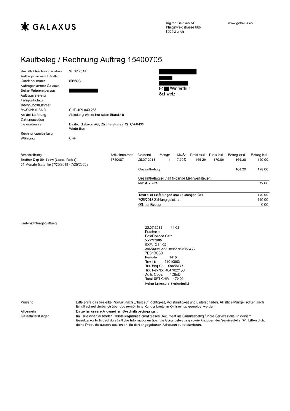 Brother Stampanti: Brother DCP-9015CDW Farb-Laser/LED Multifunktionsdrucker – Usato da Winterthur venduto da gskzuerich 6