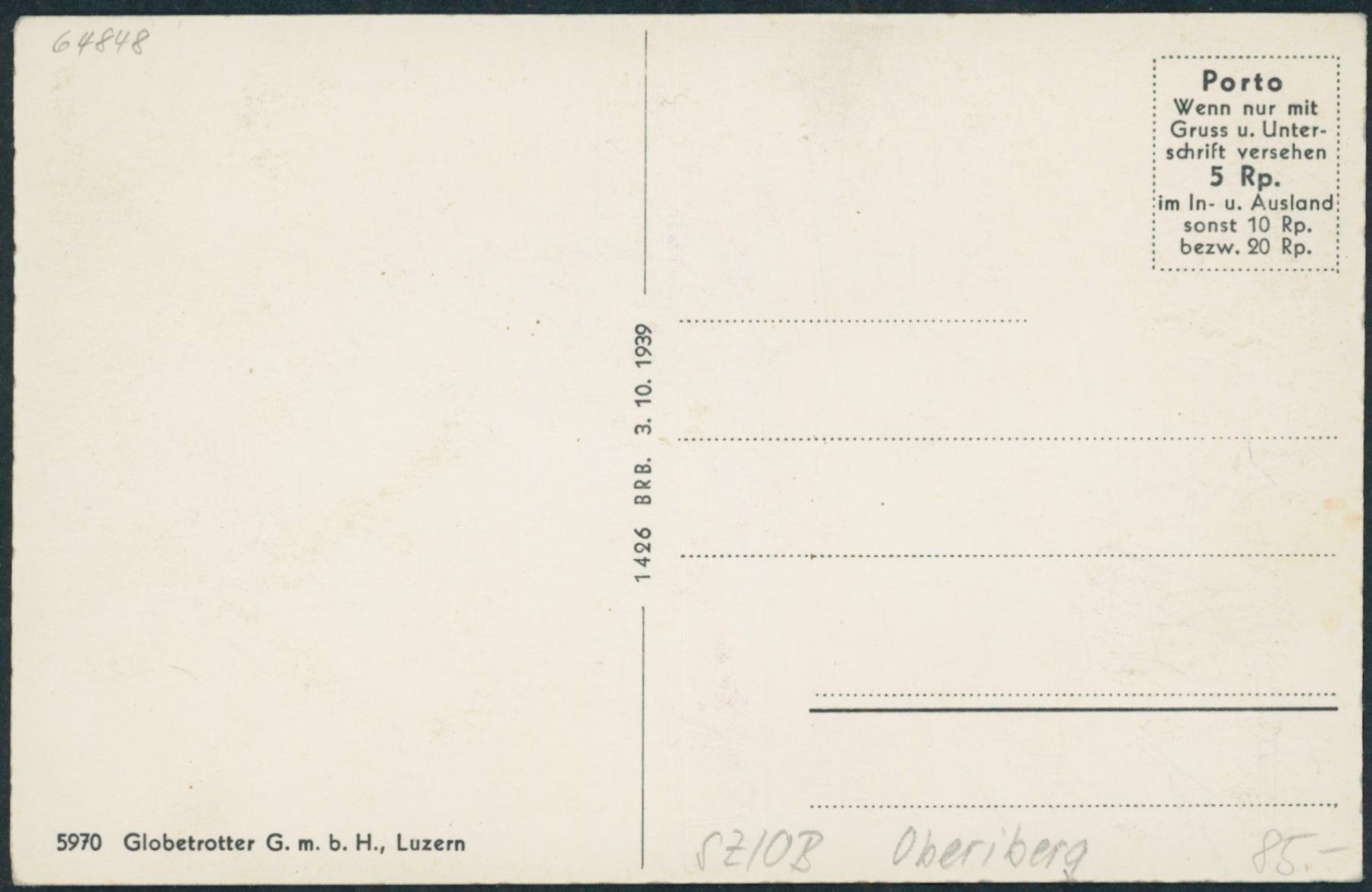 Cartoline postali: SZ Oberiberg – Nuovo (secondo la descrizione) da Schindellegi venduto da masutka7 1