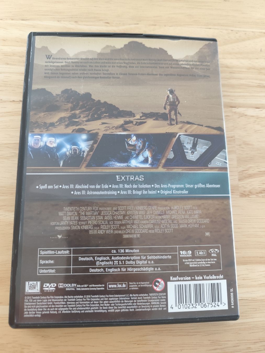 Tutti i DVDs: Der Marsianer - DVD – Usato da Urdorf venduto da thisisvital_ 1