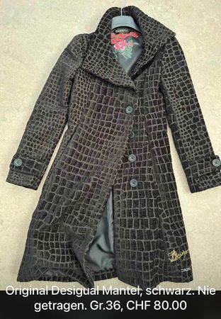 Desigual Mantel schwarz Gr.36 nie getragen