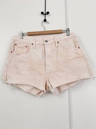Short en jeans Levi's 501 rose écru