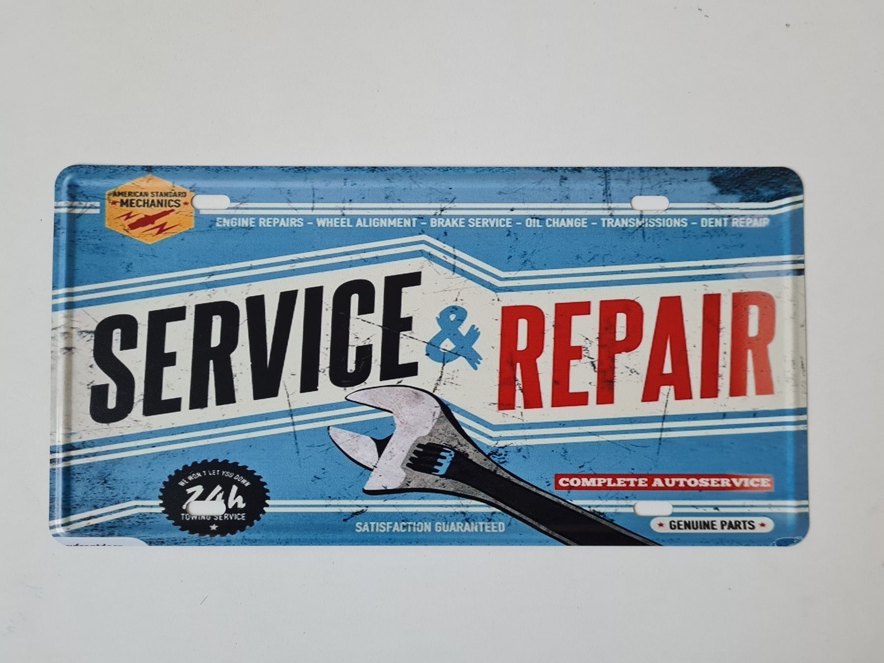 Ecriteaux: Neues Deko Blechschild "SERVICE & REPAIR" – D'occasion à Tumegl/Tomils par Steinschleuder-Shop
