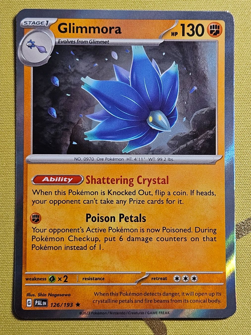 Pokémon Carte collezionabili: Paldea Evolved - Glimmora 126/193 EN – Usato da Bellinzona venduto da Pokemarco