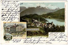 Dreibild-Karte    St. Moritz