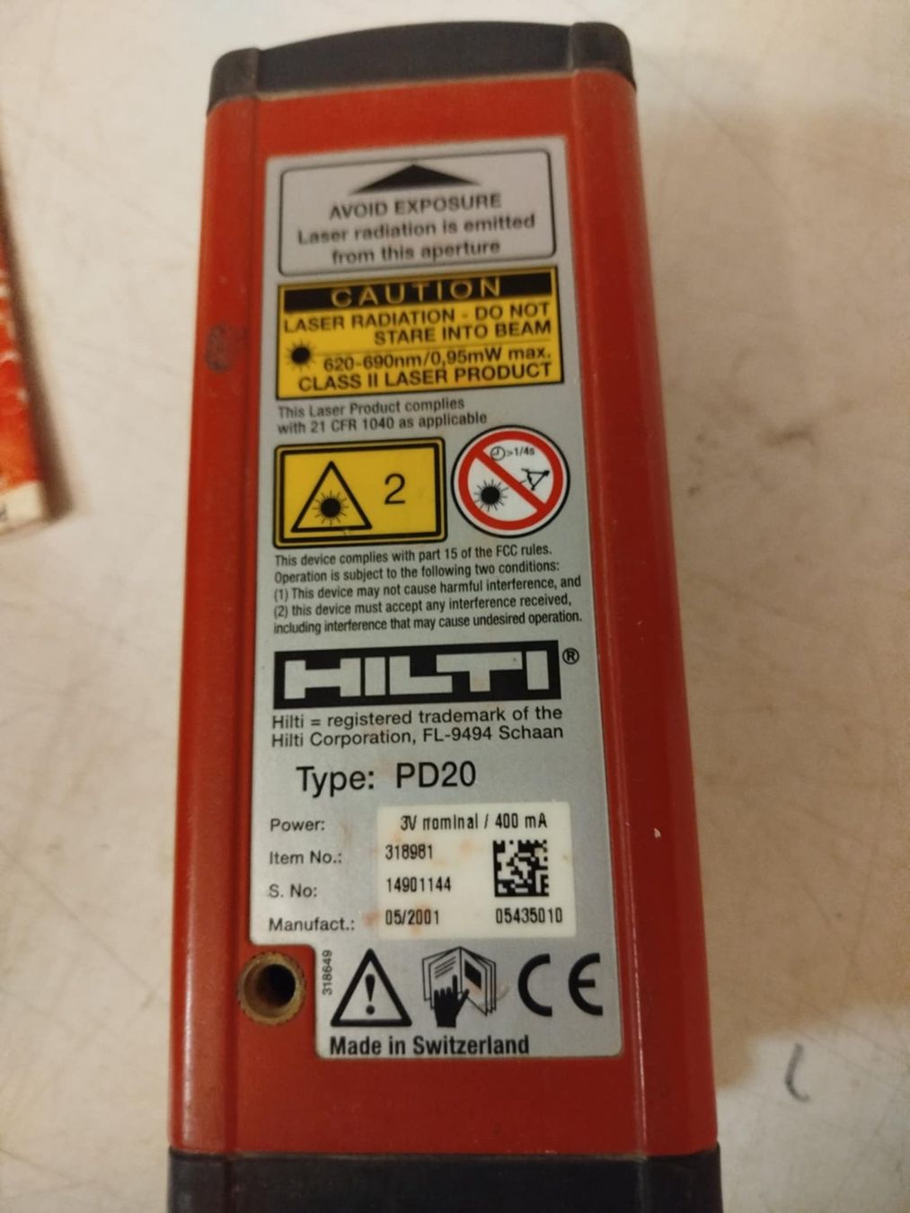 Hilti Tutti gli attrezzi: HILTI PD 20 – Usato da La Chaux-de-Fonds venduto da Emmaus2300CDF 4