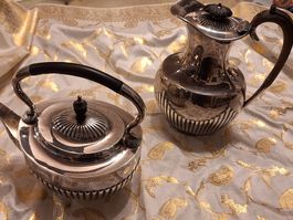 Art Deco Cafe / Teeservice versilbert, 30 iger Jahre