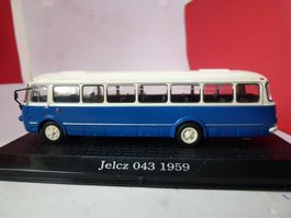 Bus - Jeltz 043 - 1953 - blau weiss - ca 14cm - Atlas in Box