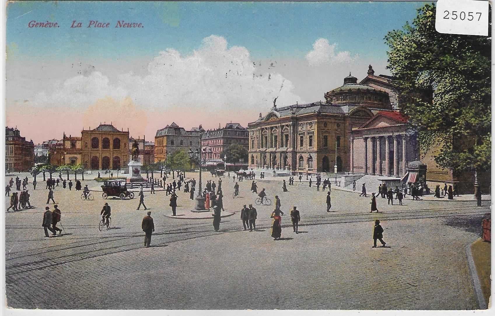 Cartoline postali: Geneve - La Place Neuve - animee – Antico da Ettingen venduto da Kartenplanet