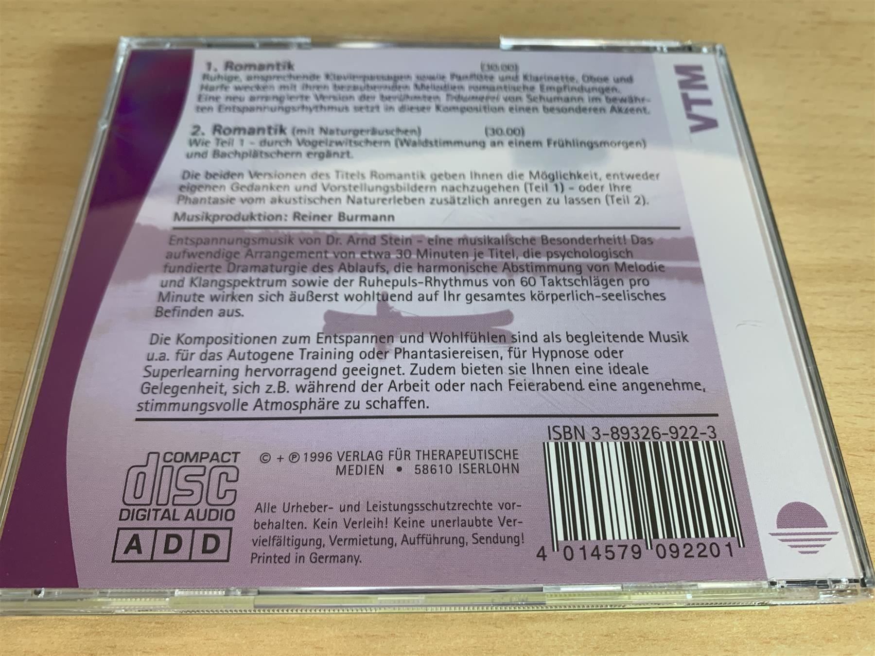 CDs: Arnd Stein – Romantik – Gebraucht aus Rikon im Tösstal von Alpenmutz 1