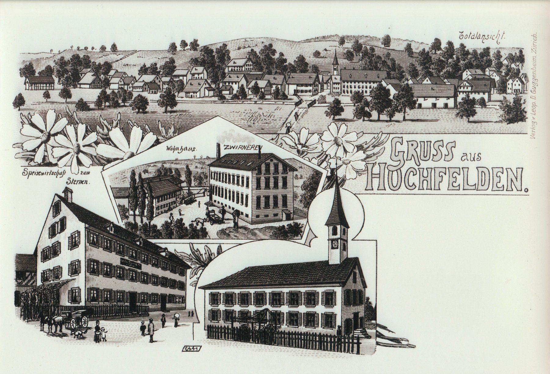 Cartoline postali: Hochfelden -  (Ansicht um 1900 im Format A4) – Usato da Fällanden venduto da Blausegelfliege