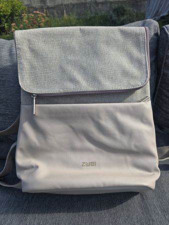ZWEI Damenrucksack Grau/Beige – Eleganter City-Rucksack