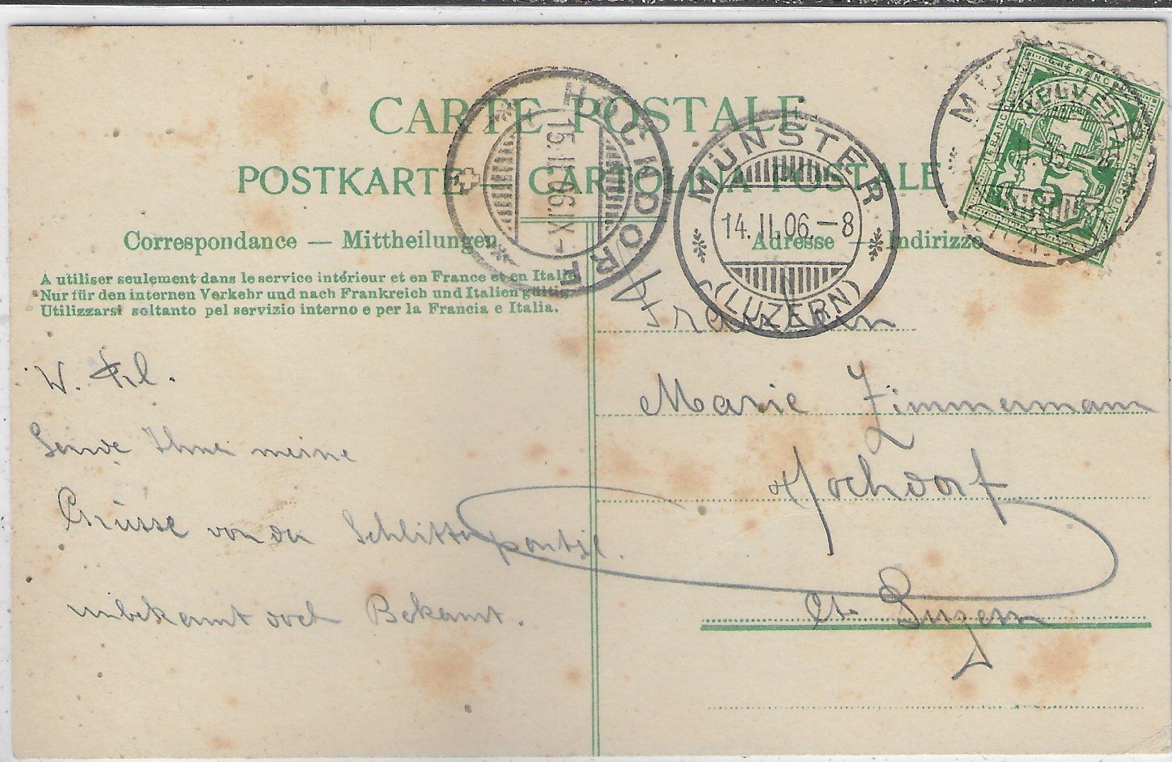 Cartoline postali: Bero-Münster - Beromünster - Generalansicht – Usato da Ettingen venduto da Kartenplanet 1