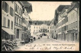 Aarau, Strassenpartie in der Vorstadt un