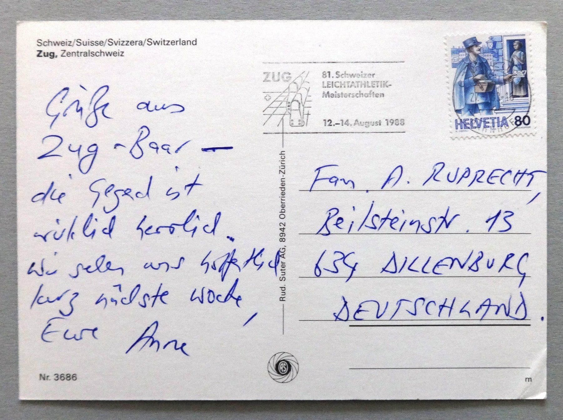 Ansichtskarten: Zug, Zentralschweiz – Defekt aus Fétigny von Billy2miny 1