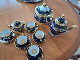 Service en porcelaine en cobalt Weimar 8 pièces