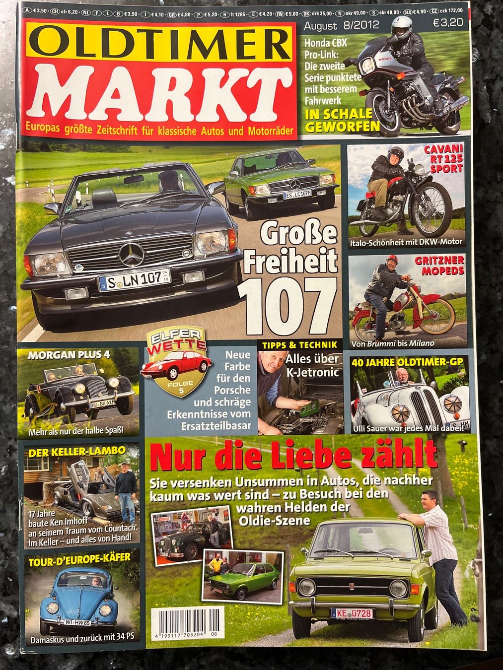 Riviste & Magazine: Oldtimer Markt Zeitschrift August 2012  De Tomaso Morgan – Usato da Goldach venduto da SSRConzept