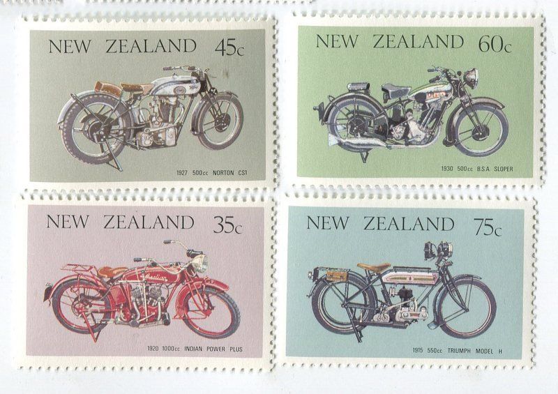 Tous les timbres: Briefmarken "Motorräder". Neuseeland. – Neuf avec emballage d'origine à Basel par Butsch5