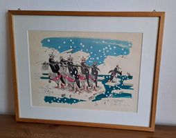 Basler Fasnacht: Litho, Signiert, Nummeriert D' (R)Yslaifer
