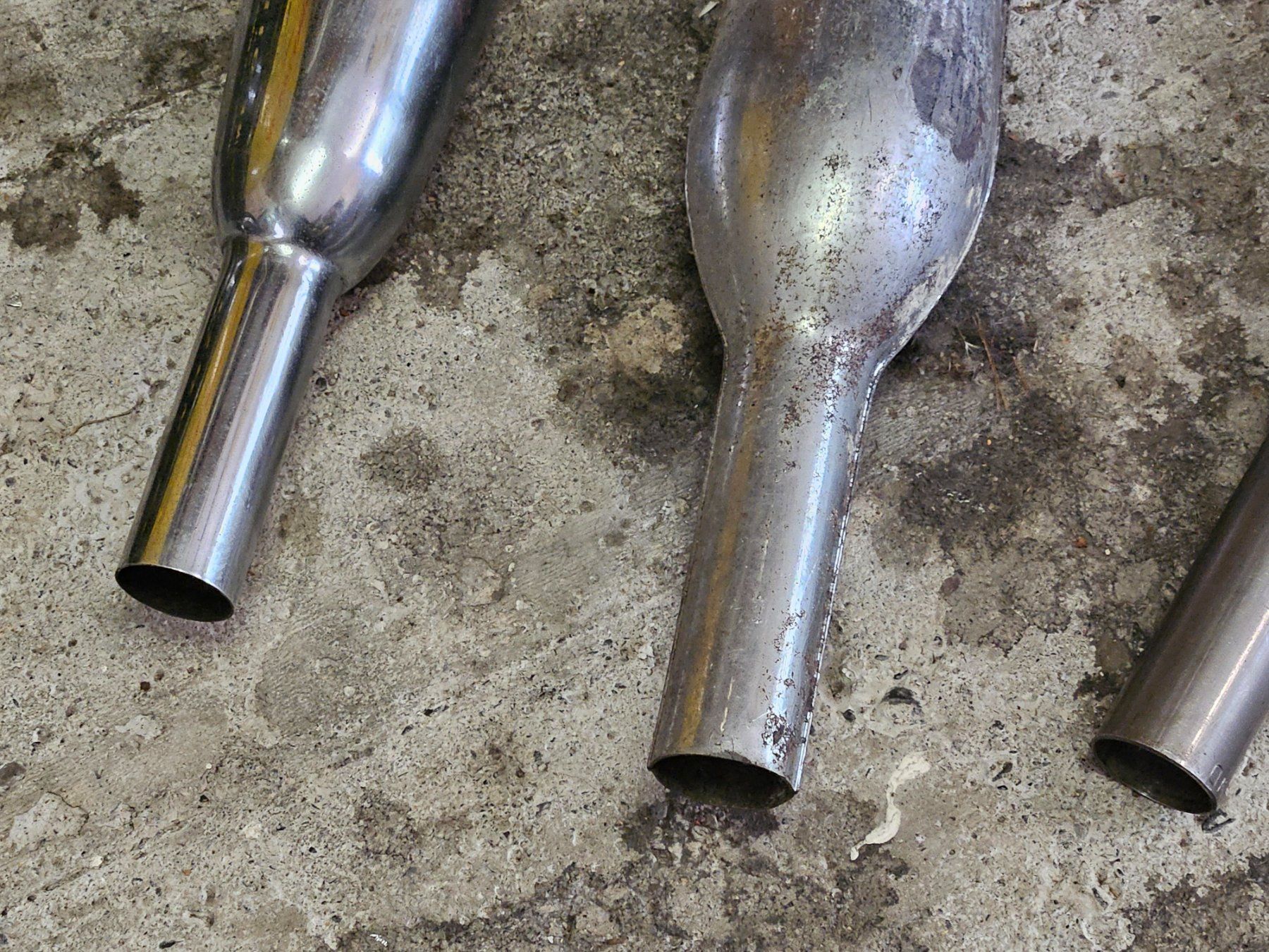 Sistemi di scarico: Oldtimer Motorrad Schalldämpfer Auspuff BSA Enfield – Usato da Haslen GL venduto da elrockero 3