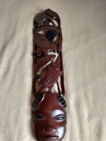 Afrikanische Holzmaske, Wanddeko mit Tierfiguren, Top!