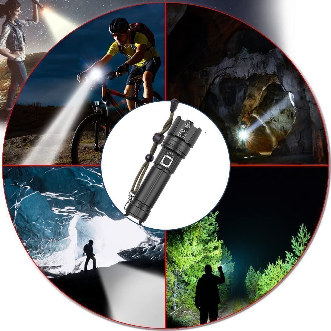 Lampade: LED Taschenlampe USB Wasserdicht 5 Modi – Nuovo (secondo la descrizione) da Thun venduto da Newnewshop 6