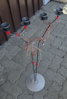 Candle holder decorative metal 4-arm used condition