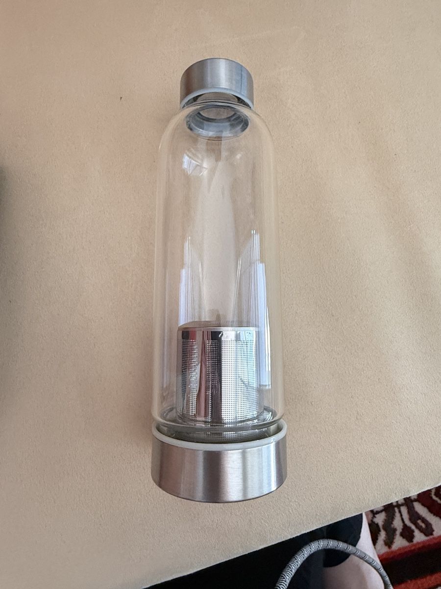 Borracce & Thermos: Glasflasche mit Edelstahl teesieb – Nuovo (secondo la descrizione) da Winterthur venduto da Puma2662 5