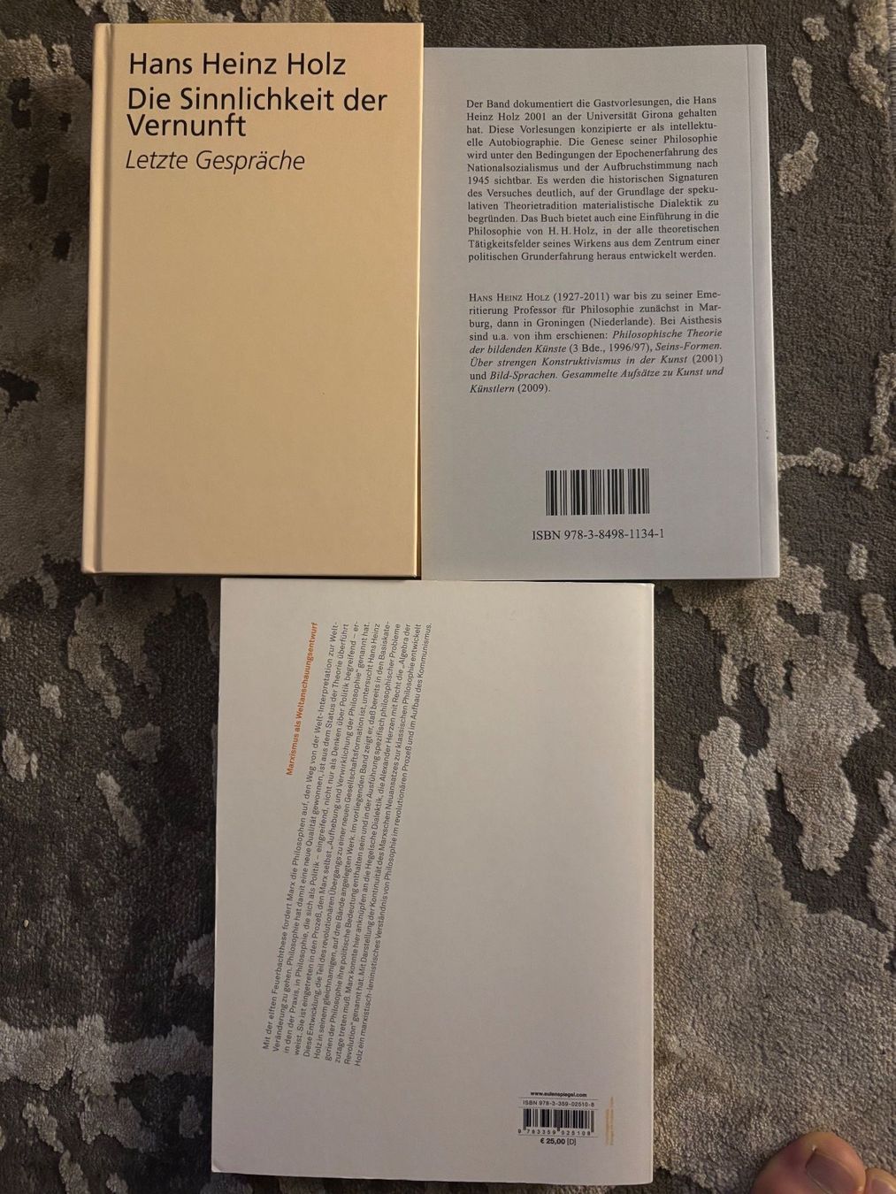 Libri: Hans Heinz Holz - 3 Bücher – Usato da Winterthur venduto da Thlayli 1