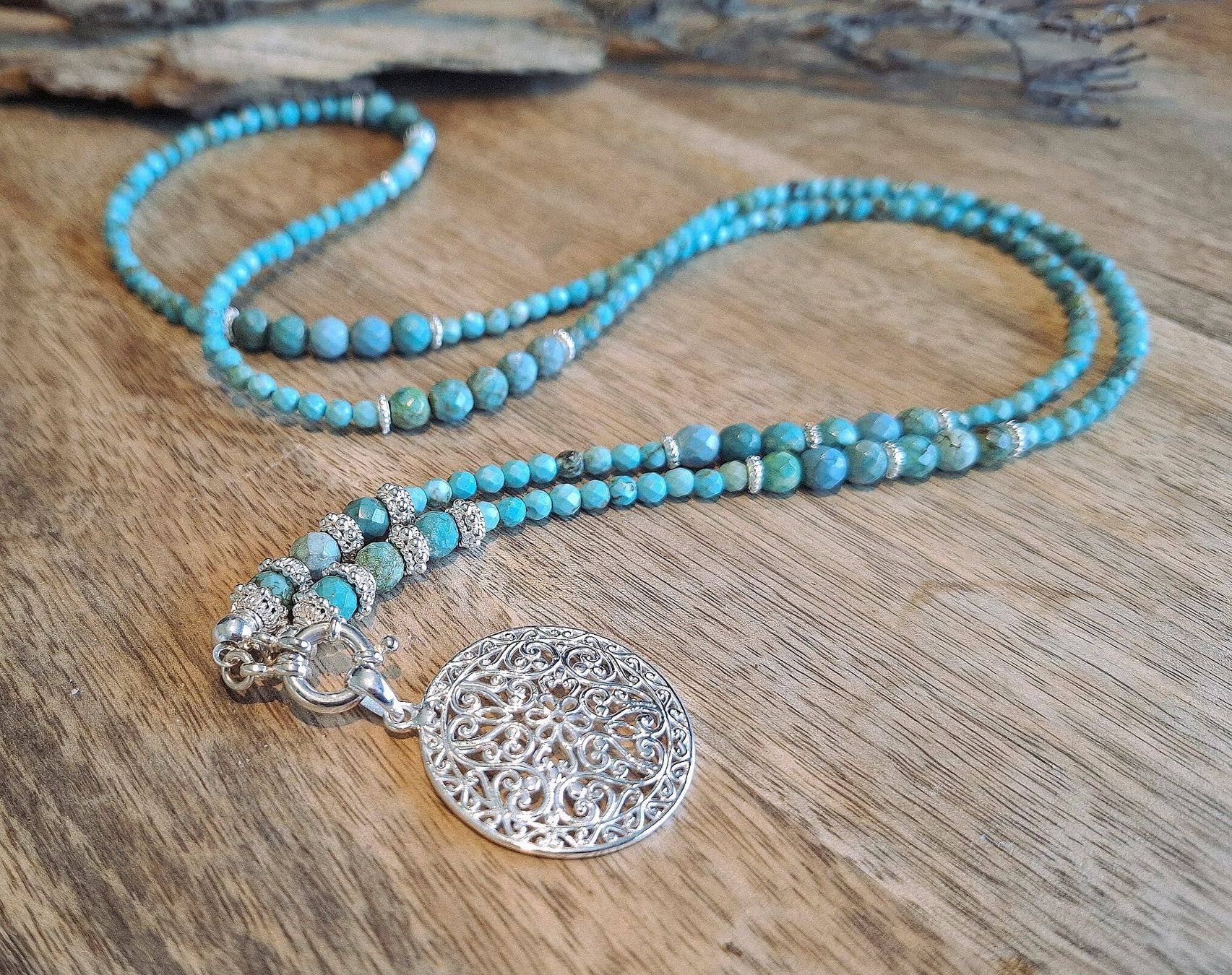 Catenine: OCEAN - Edelsteinkette - Silber - türkis – Nuovo e nell'imballaggio originale da Mühlethal venduto da nicita-modeschmuck 3