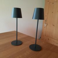 LED-Akku-Tischleuchten schwarz (2 Stück)