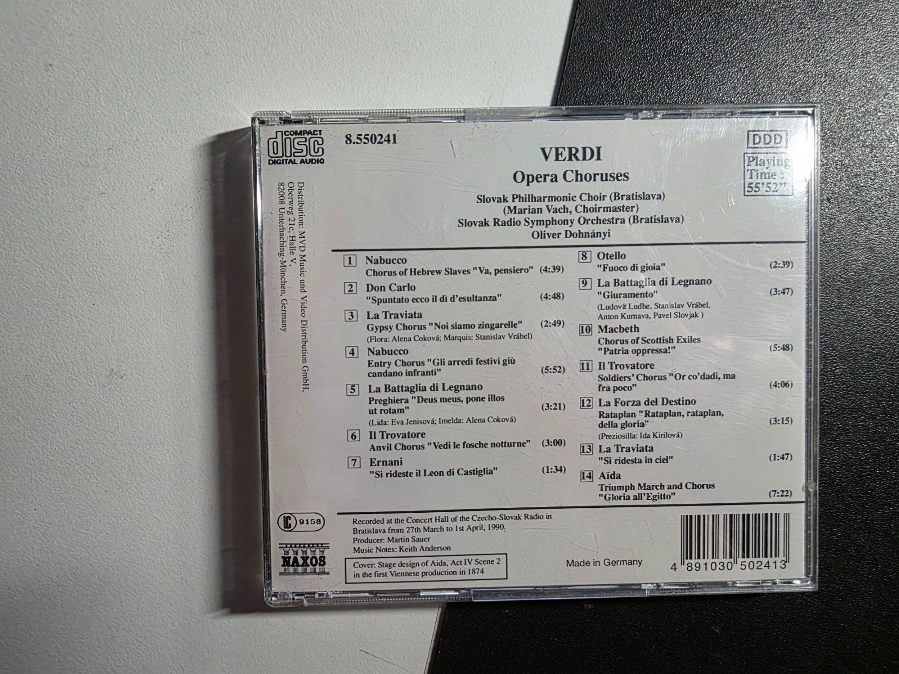 CD: Klassik CD - Verdi  Opera Choruses 1990 – Usato da Walterswil BE venduto da Lonitti 1