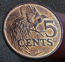 TRINIDAD AND TOBAGO 5 CENTS 1990