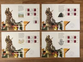 4x Maximum-Karten Deutschland/Irland FDC 15.6.89