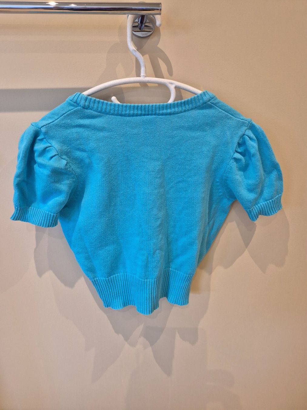 Giacche & Cappotti: Strickjacke mit Schleife,  türkis Gr. 146/152 – Usato da Dietikon venduto da grafad 1