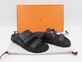 HERMES Sandale Jackson Gr. 41,5 in schwarz (100488)