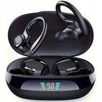Bluetooth-Ohrhörer mit Ohrbügel, Ladeetui mit Anzeige