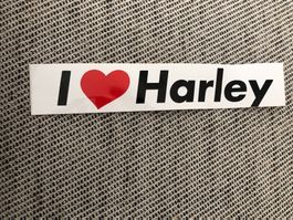 I ❤️ Harley, Harley Davidson Abziehbild / Sticker