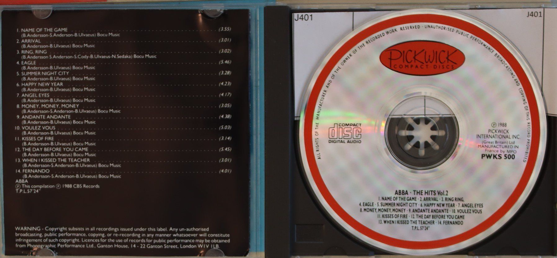 CDs: Abba – The Hits 2 – D'occasion à Luzern par CONTENTI 1