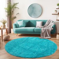 Flauschiger Shaggy Teppich Rund 200 cm - div. Farben 🔝 neu!