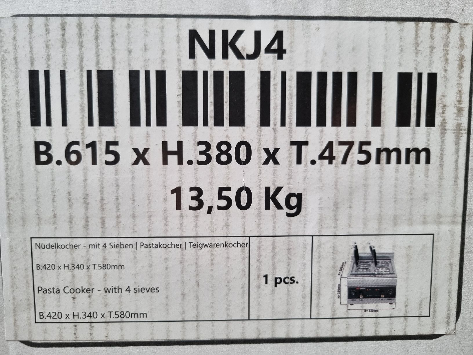 Ggm Gastro Elettrodomestici da cucina: Nudelkocher – Nuovo e nell'imballaggio originale da gunten venduto da tinu1234 2