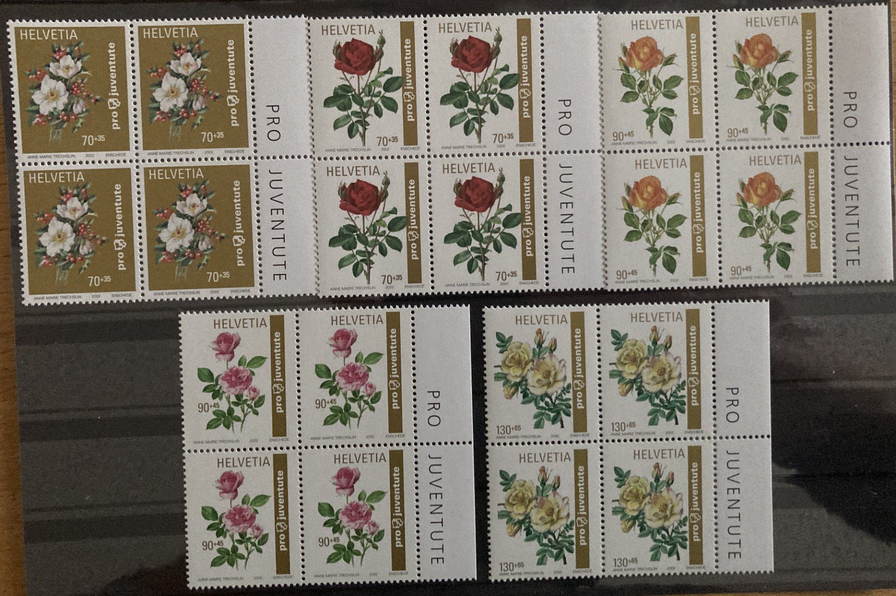 Tutti i francobolli: 2002, PJ Viererblock Serie postfrisch (**) unter Postpreis – Nuovo (secondo la descrizione) da Flawil venduto da Furti