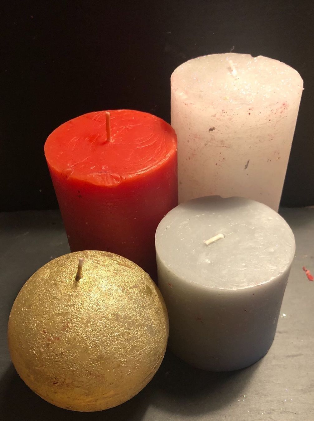 Candele: 4 x Weihnachts Kerzen – Nuovo (secondo la descrizione) da Kestenholz venduto da Inna09 1