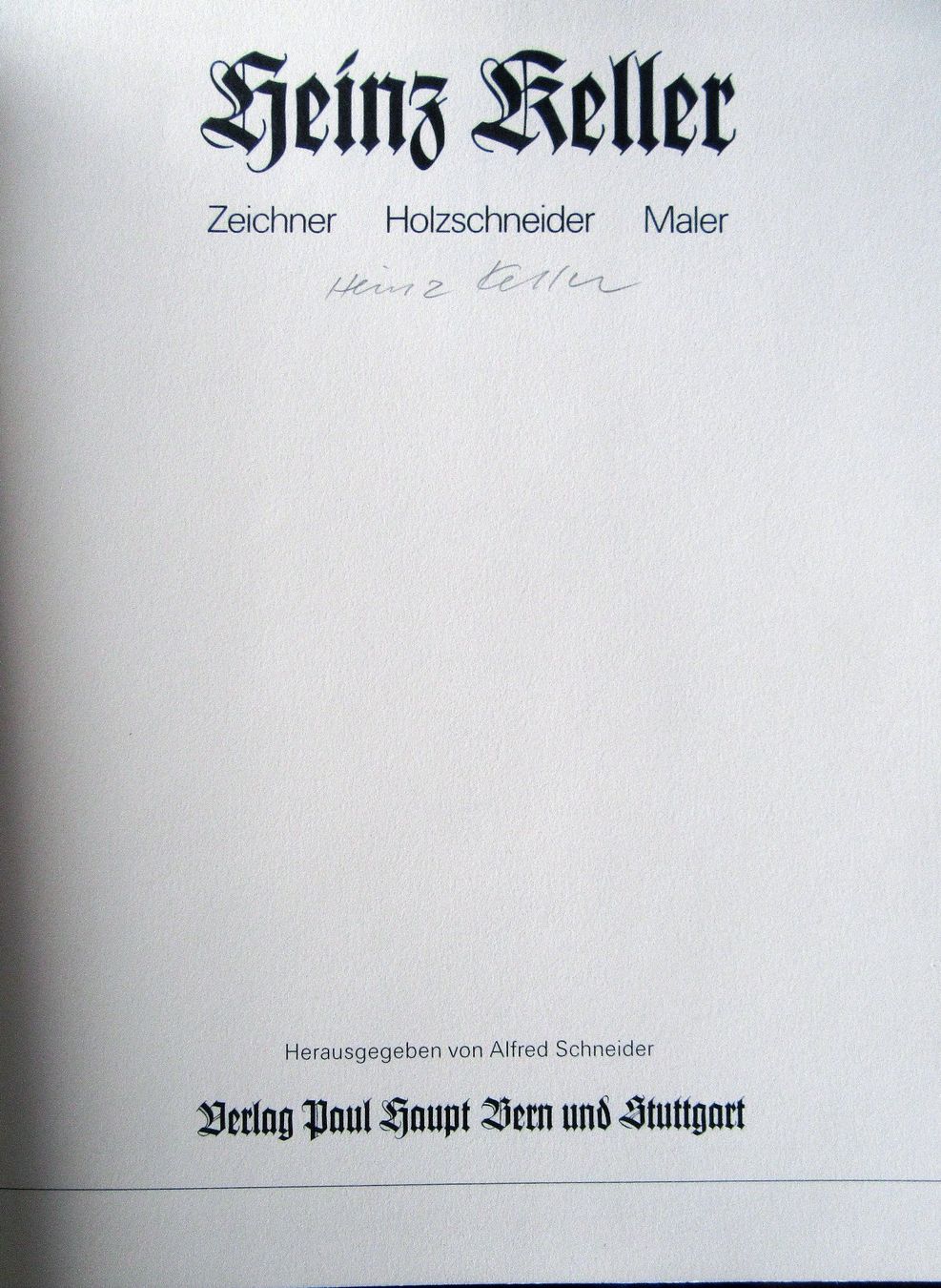 Libri: Heinz Keller. Zeichner, Holzschneider, Maler – Usato da Suhr venduto da Pons7 2
