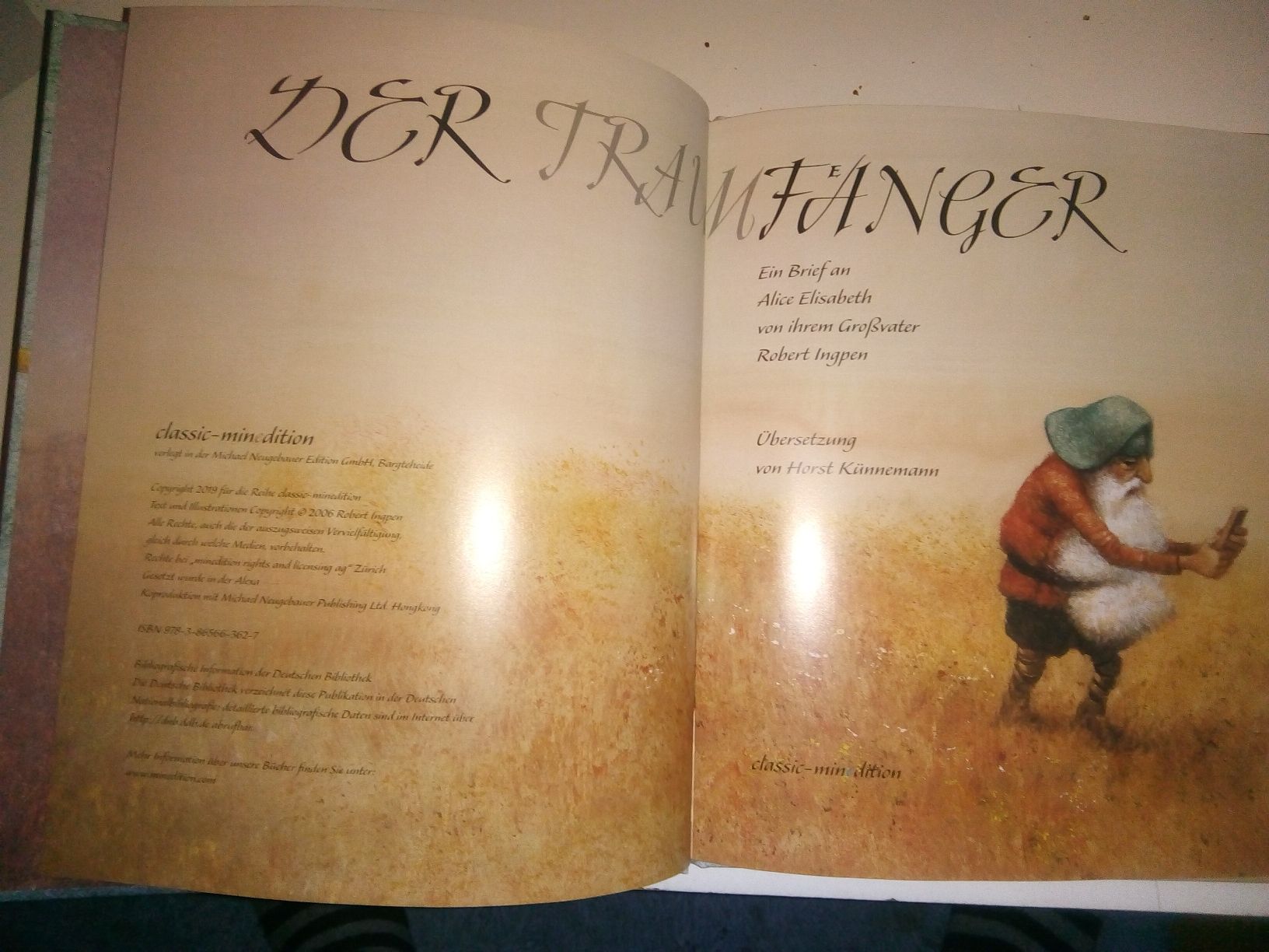 Libri: Der Traumfänger: Ein Brief an Alice Elisabeth (Robert Ingpen – Usato da St. Gallen venduto da elk2020 2