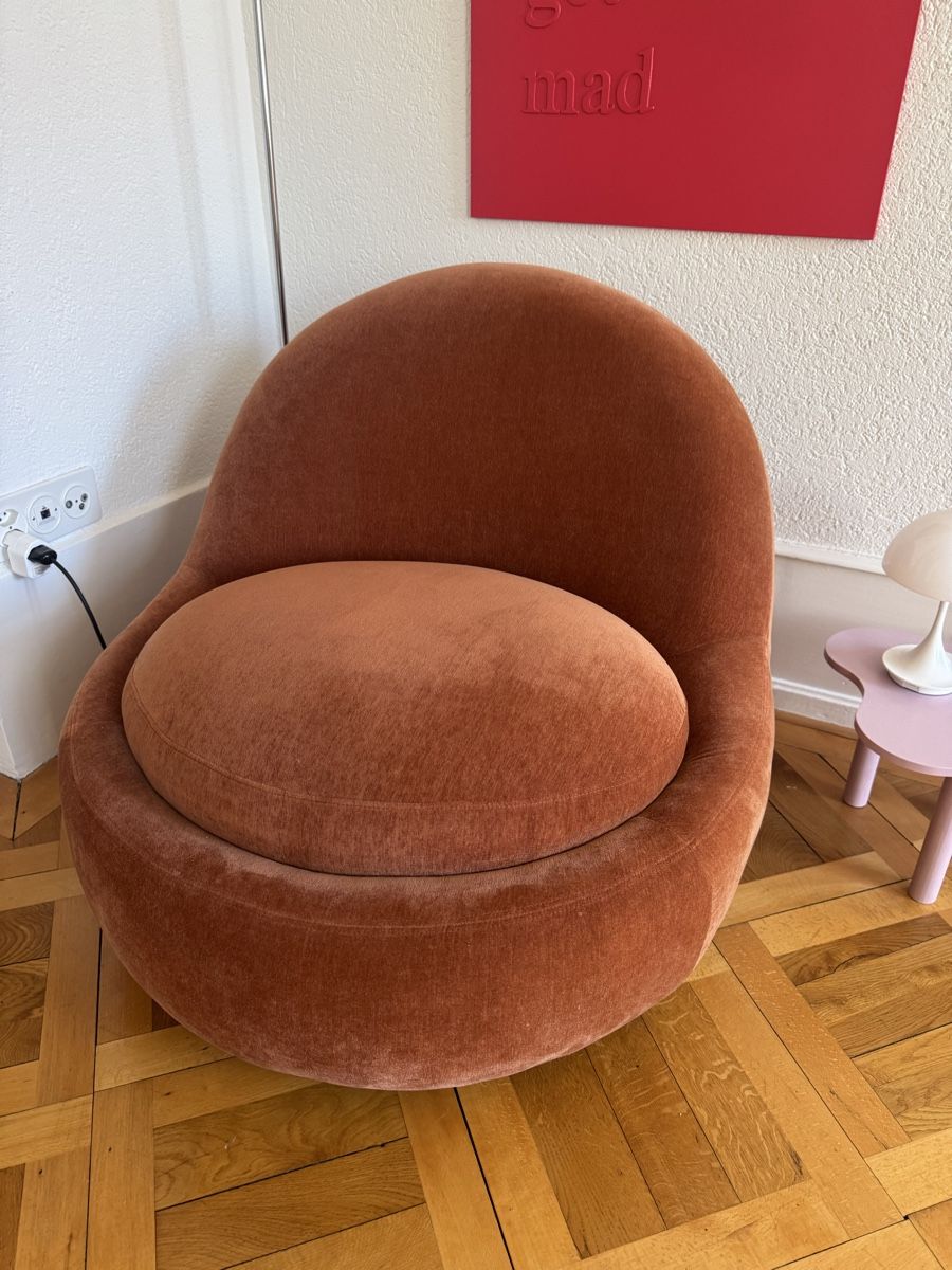 Sofacompany Poltrone: Sofacompany Babette Sessel rostbraun/terracotta Samt – Usato da Biel/Bienne venduto da leo_h2vb 1