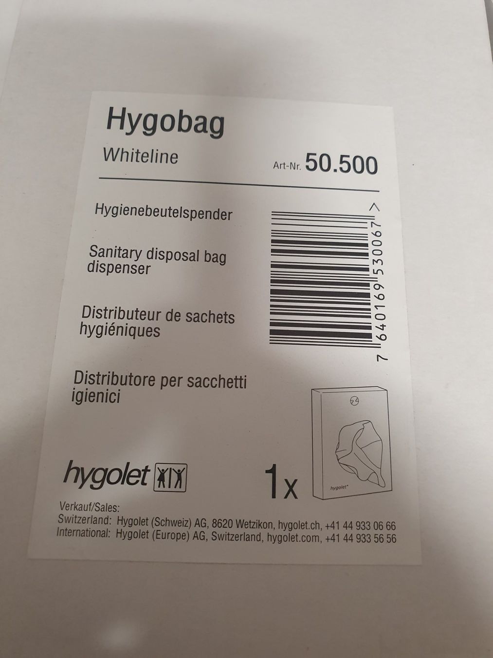 Contenitori & Simili: Hygolet Hygienebeutelspender Hygobag Whiteline Basic 50500 – Nuovo e nell'imballaggio originale da Zürich venduto da Alibaba1234 3