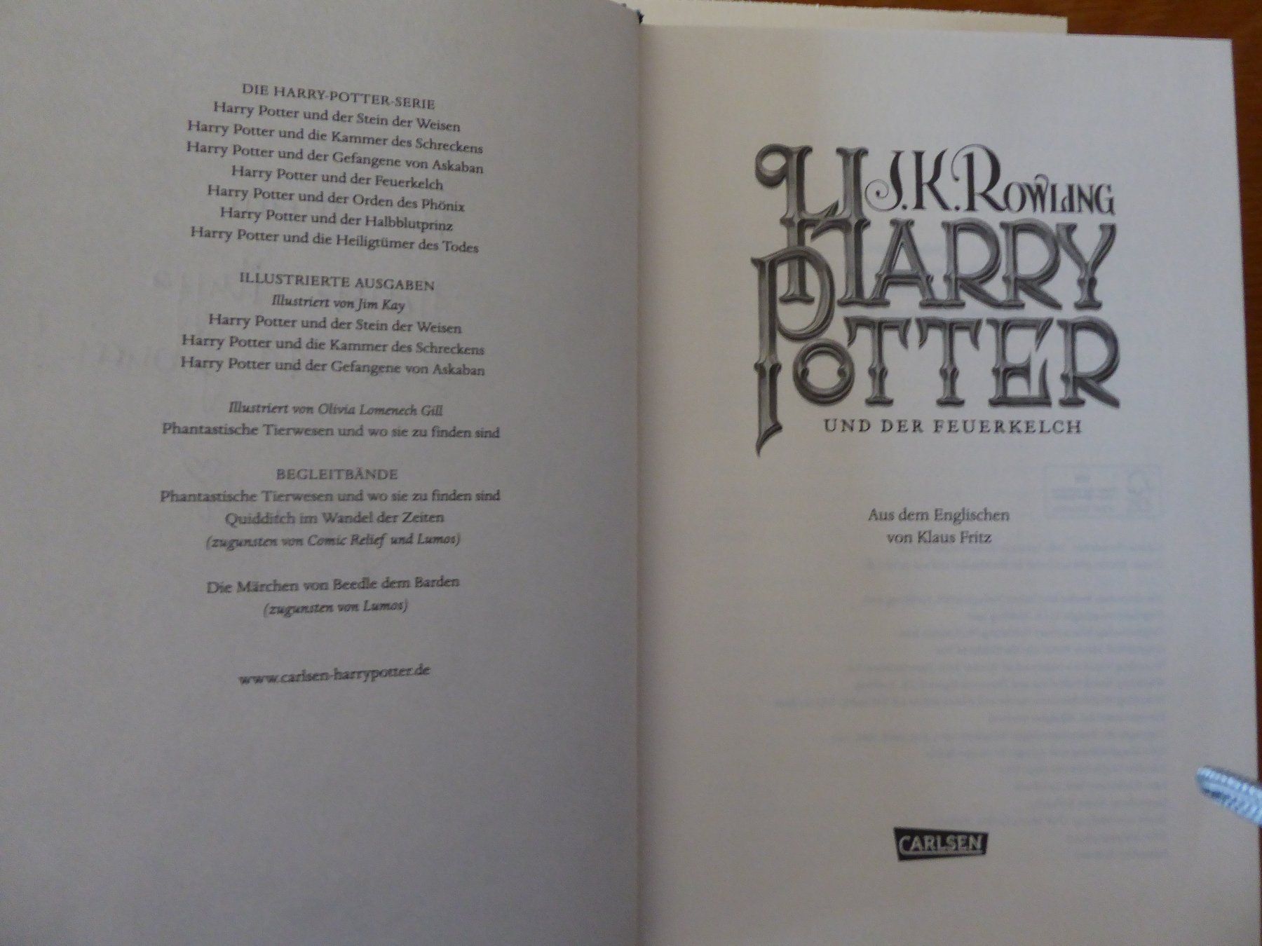 Libri: Harry Potter und der Feuerkelch – Usato da Gossau SG venduto da tenerife11 5
