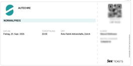 2 x Tickets Autechre Rote Fabrik Zürich 25.09.2026 20.00 Uhr