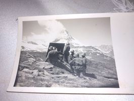 Alte Fotografie Militär Gebirgssoldaten Matterhorn 