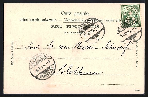 Cartoline postali: Diessenhofen, Ortspanorama mit Schiffen – Usato da Berlin venduto da bartko-reher 1